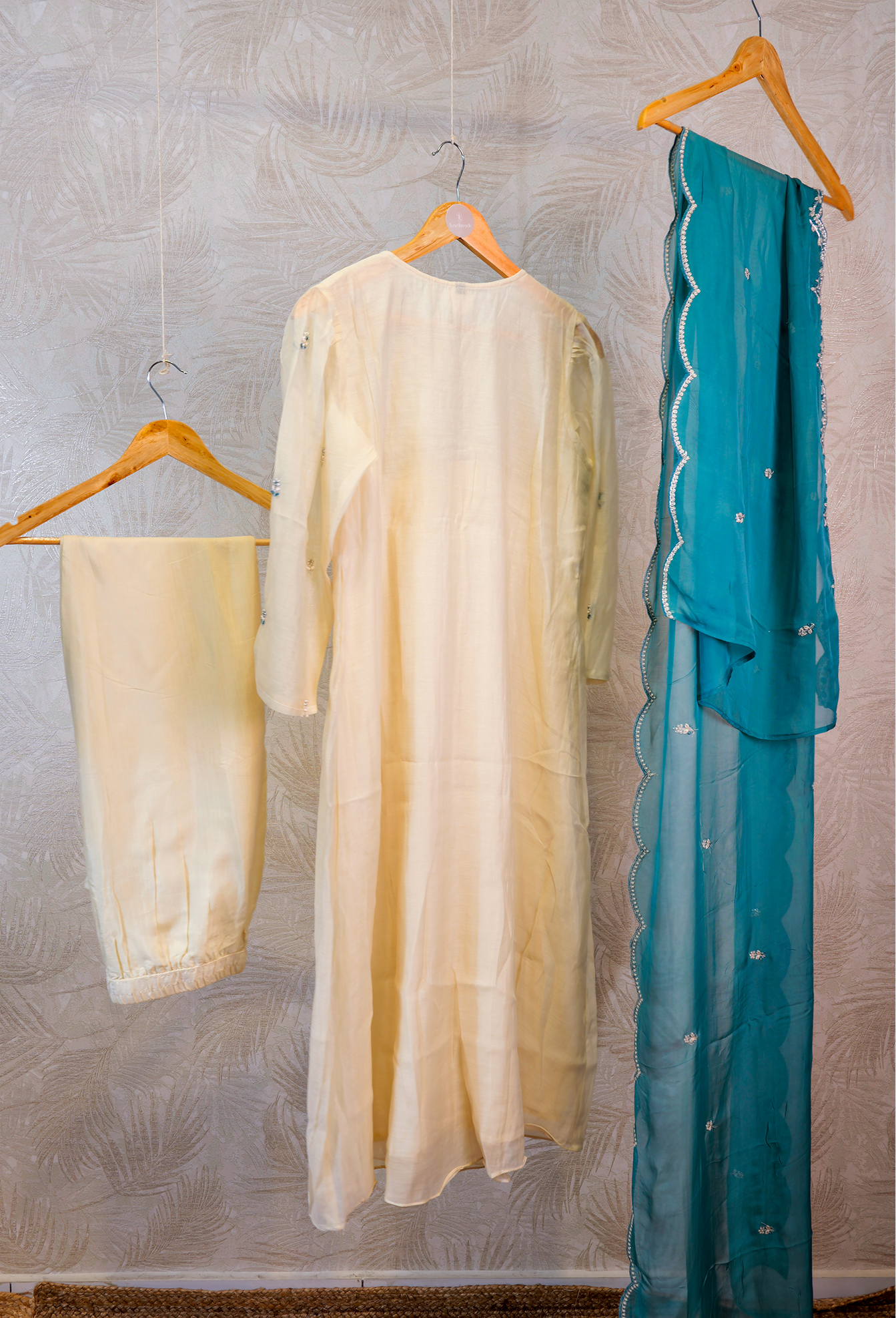 Chanderi Silk Party Wear 3 Piece Salwar Set
