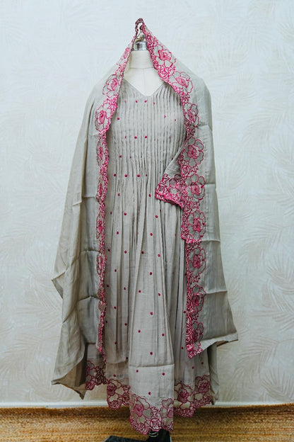 Chanderi Silk Salwar Suit Set