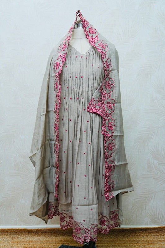 Chanderi Silk Salwar Suit Set