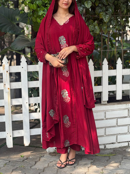 Wrinkle Rayon Salwar Suit Set