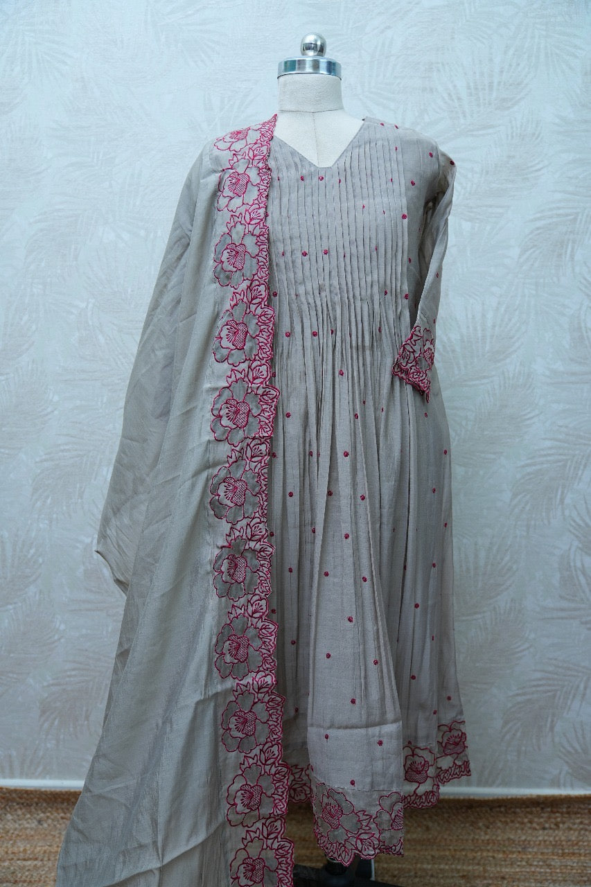 Chanderi Silk Salwar Suit Set