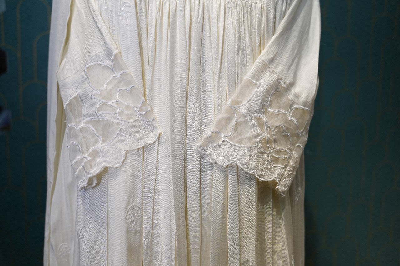 Muslin Silk Appliqué Worked Salwar Set