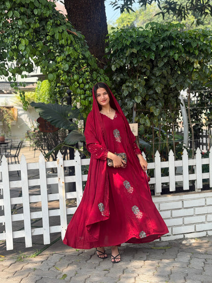 Wrinkle Rayon Salwar Suit Set