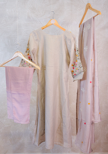 Elegent Party Wear 3 Piece Salwar Set